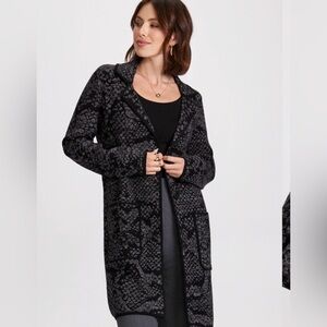 Laura Snake Print Button-Up Coatigan Size 2X